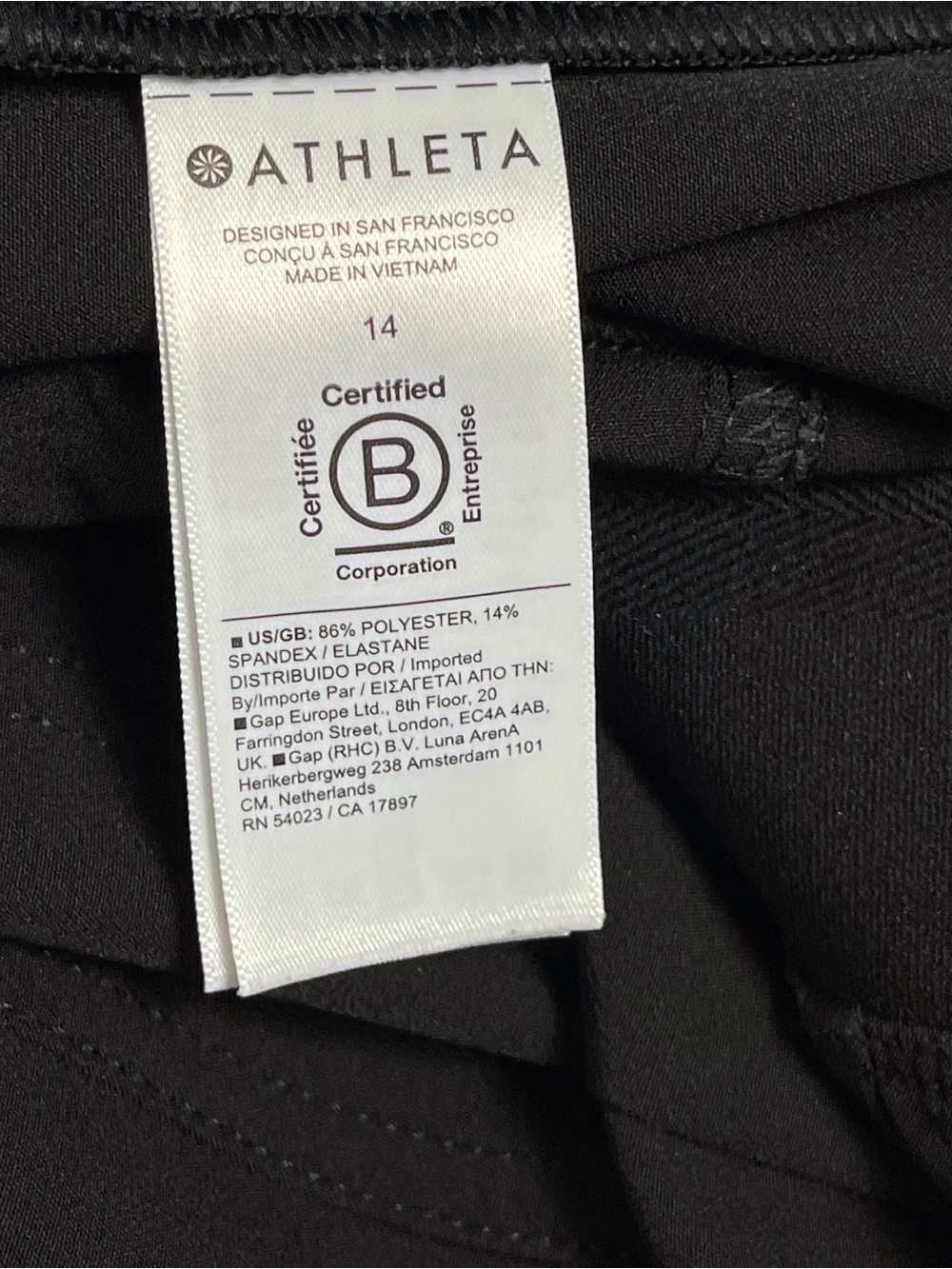 Athleta Black Cargo Jogger Pants – Women’s Size 14 - Picture 5 of 6